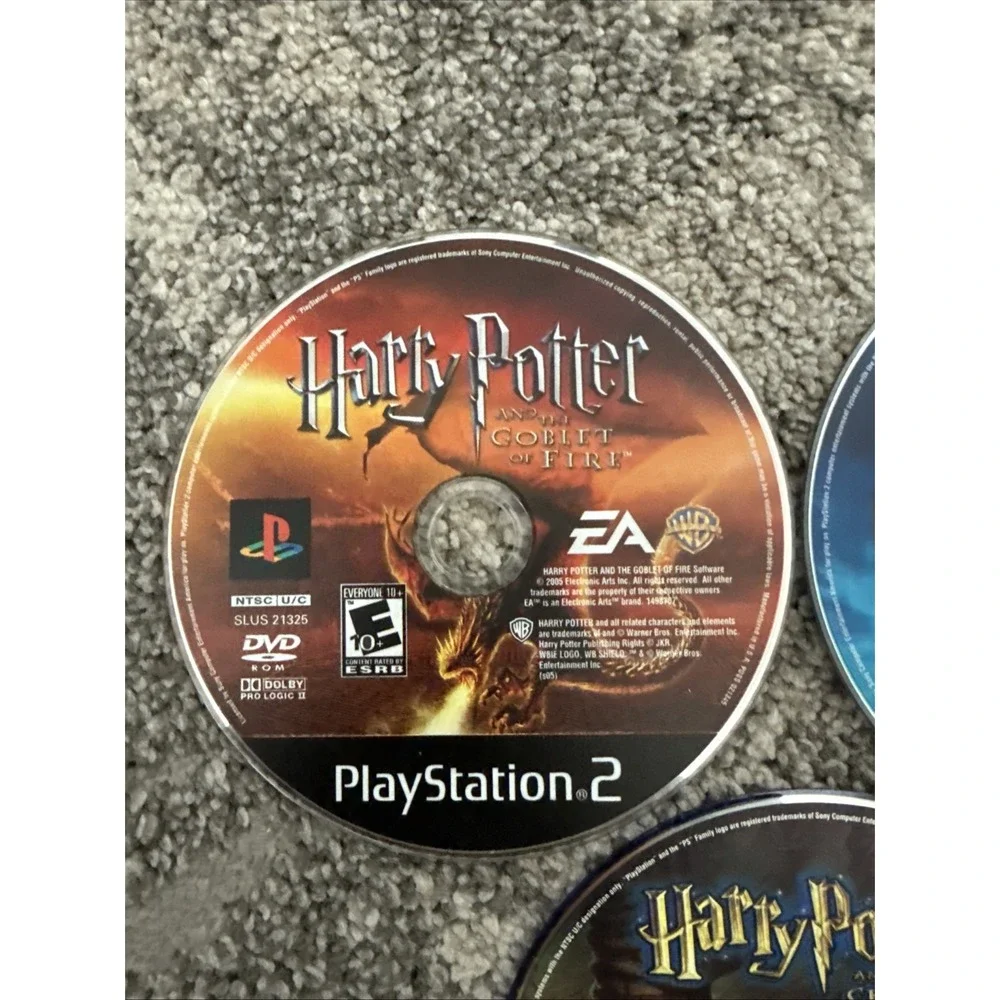 PS2 Lot 3 Games Harry Potter Goblet of Fire/Chamber Of Secrets/Azkaban Disc Only
